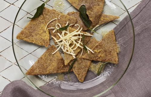 Blecs, a triangular shaped pasta specialty of the Friuli region - photo courtesy of Francine Segan