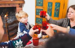 Italian family gathering at Christmastime