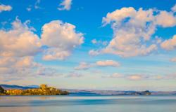 Lake Bolsena, with Capodimonte and Isola Bisentina in the background