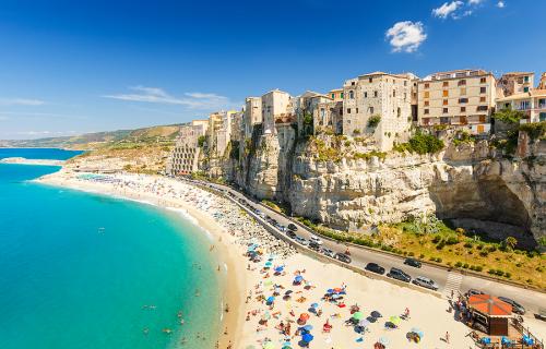 Tropea town and beach in Italy